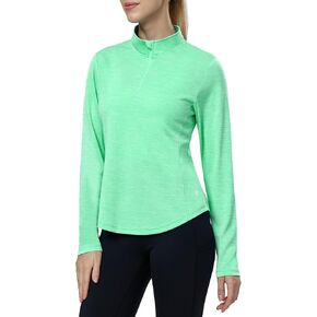 MIER Quarter Zip Athletic Pullover for Women Long Sleeve Workout Tops Dry Fit Flowy Golf Running UV Sun Shirts,1/4 Zip in Kuwait