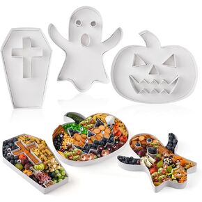 Halloween Fillable Cardboard Tray for Charcuterie 12'' Halloween Charcuterie Paper Box for Fall Halloween Party Favor Cookies Goodie Candy Cupcake Box Party Supplies
