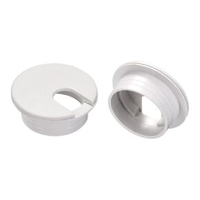 uxcell 2Pcs Cable Hole Cover, 1.38Inch/35mm ABS Desk Cable Wire Cord Grommet Hole Cover for Office Computer Desk Wire Organizer, White