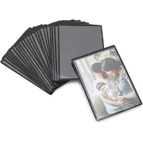 Okuna Outpost Clear Magnetic Picture Frames for Refrigerator, Locker Magnets for 4x6 Photos (25 Pack)