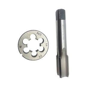M25 X 1.5 Tap and Die Set RH Right Hand Threading Tool Machine M25x1.5 Tap Die Set Hand Tool, M25X1.5 Thread Tap and Round Die HSS RH