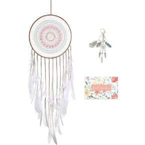 Blue Dream Catchers for Bedroom Adult, Macrame Large Dream Catcher for Wall Hanging Evil Eye Protection Pedant for Home Decor