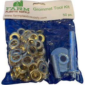 Farm Plastic Supply Grommet Kit - 12mm 50pc with Tools