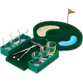 Foster & Rye Putt & Shot Mini Golf Shot Game Set - Mini Golf Drinking Games for Adults Party with Shot Glasses - for 2+ Players