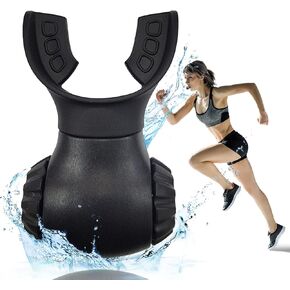 Oxyfit Exercise Trainer, Portable Respiratory Muscle Trainer with Adjustable Resistance, Exercise Device, Run Breathing Trainer, Muscle Trainer Exercise Device with Variable Settings (Black)