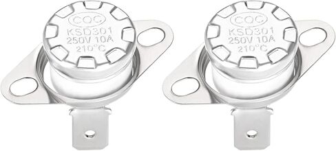 KSD301 Thermostat 200C NC Temperature Thermal Control Switch, [for Microwave Oven Refrigerators] - Normally Closed/90C Angle/2pcs in Saudi Arabia