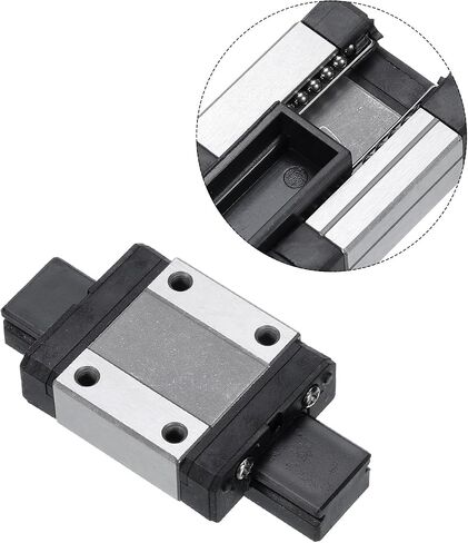 uxcell MGN12C Bearing Steel Sliding Carriage Block with Plastic Anti-Fall Strip for 12mm MGN12 Linear Motion Slide Rail Guide, Black in Saudi Arabia