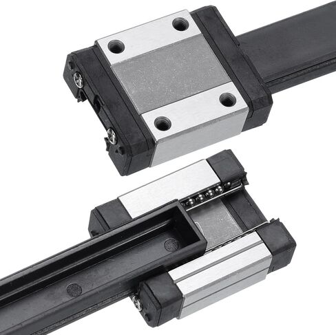 uxcell MGN12C Bearing Steel Sliding Carriage Block with Plastic Anti-Fall Strip for 12mm MGN12 Linear Motion Slide Rail Guide, Black in Saudi Arabia