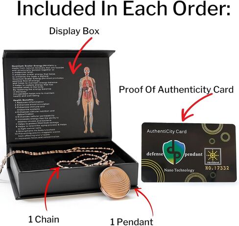 EMF Shield Defense Pendant - Stylish Portable Necklace with Advanced Negative Ions for EMF Defense, Enhanced Sleep Quality, Increased Energy, Stress Reduction, and Overall Wellness Protection in Saudi Arabia