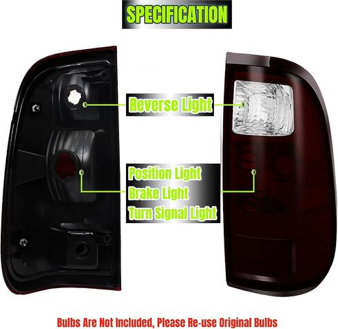 Tail Light Housing Assembly For 2008-2016 Ford F250 F350 F450 Super Duty Pickup Truck Rear Brake Lamps Replacement ;No Bulbs in Saudi Arabia