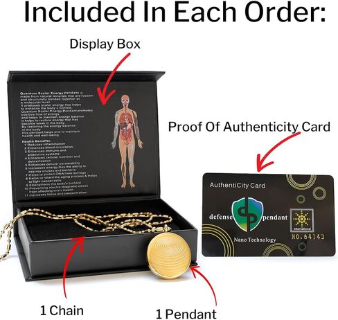 EMF Shield Defense Pendant - Stylish Portable Necklace with Advanced Negative Ions for EMF Defense, Enhanced Sleep Quality, Increased Energy, Stress Reduction, and Overall Wellness Protection in Saudi Arabia