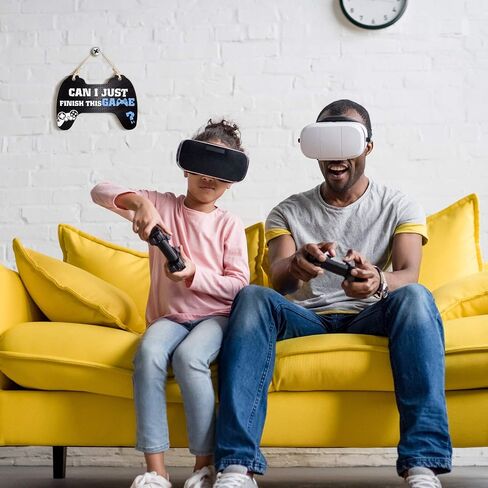 علامة ألعاب Jetec لغرفة النوم، وحدة تحكم في الألعاب، علامة خشبية، علامة خشبية معلقة، لوحة خشبية للألعاب، علامة باب معلقة للأطفال الأولاد، ديكور جدار باب غرفة النوم (النمط الكلاسيكي) in Saudi Arabia