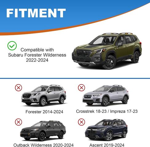 FengYu Roof Rack Cross Bars 220lb Compatible with Subaru Crosstrek 2018-2023 & Impreza 2017-2023, Heavy Duty Lockable Aluminum Roof Rails Crossbars Cargo Bars Canoe Rooftop Black Carrier Luggage in Kuwait