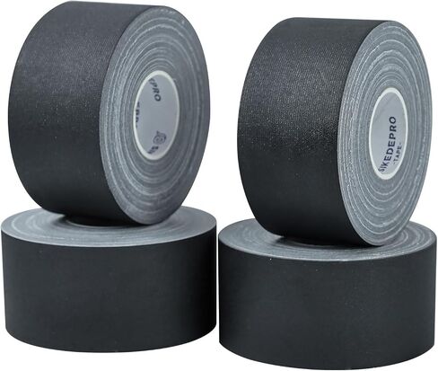 Black Gaffers Tape, Bulk Gaff Tape 2" X 30 Yards, Heavy Duty Gaffer Tape, Floor Tape for Electrical Cords Cable Tape, Non-Reflective Matte Finish Gaff Tape for Photography in Saudi Arabia