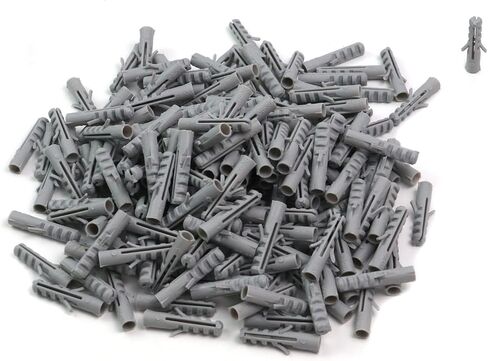 Xiaoyztan 200 قطعة من مراسي برغي الحوائط الجافة أنبوب توسيع PP رمادي لمشاريع تركيب الحائط مراسي M6x30mm لبرغي M3.5-M4 in Kuwait