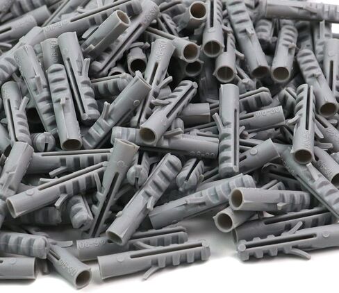 Xiaoyztan 200 قطعة من مراسي برغي الحوائط الجافة أنبوب توسيع PP رمادي لمشاريع تركيب الحائط مراسي M6x30mm لبرغي M3.5-M4 in Kuwait