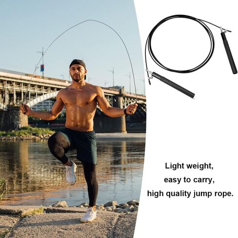 Jump Rope with Counter Steel Jump Rope Adjustable Speed Jump Ropes for Fitness Aerobics and Daily Exercise，Weighted Jump Rope and Yoga Mats for Home Workout Jumping Skipping Rope in Saudi Arabia