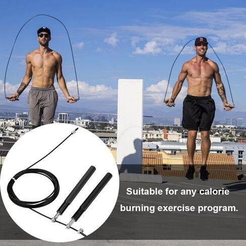 Jump Rope with Counter Steel Jump Rope Adjustable Speed Jump Ropes for Fitness Aerobics and Daily Exercise，Weighted Jump Rope and Yoga Mats for Home Workout Jumping Skipping Rope in Saudi Arabia