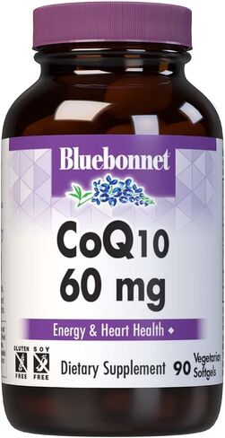 كبسولات هلامية نباتية من BlueBonnet CoQ-10، 60 مجم، 90 قطعة، أبيض in Saudi Arabia