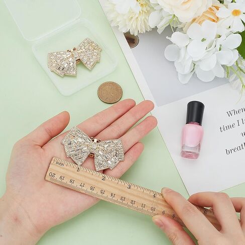 FINGERINSPIRE Bow Shoe Clips Alloy Shoe Clips Crystal Rhinestone Shoe Buckles Bow Tie Pattern Shoe Buckles Removable Shoe Decoration for Shoes High Heel Wedding Bridal Fashion in Saudi Arabia