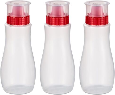 FEOOWV 3-Pack 13 oz/380ml Condiment Squeeze Bottles, Salad Dressing Container, Squeeze Bottles for Sauces, Syrup Dispenser Great for Ketchup, Salad, BBQ (Red) in Saudi Arabia