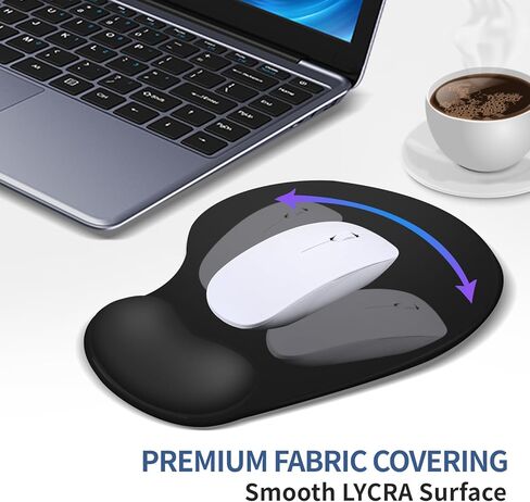 Varsamp Ergonomic Mouse Pad with Wrist Rest Support, Mousepad with Comfortable Gel Wrist and Non-Slip PU Base for Pain Relief, Computer, Laptop, Office, Home (Beach-2) in Kuwait