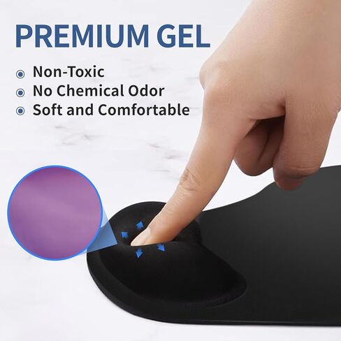 Varsamp Ergonomic Mouse Pad with Wrist Rest Support, Mousepad with Comfortable Gel Wrist and Non-Slip PU Base for Pain Relief, Computer, Laptop, Office, Home (Beach-2) in Kuwait