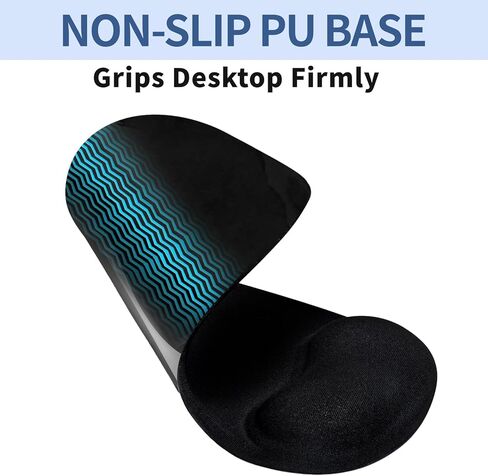 Varsamp Ergonomic Mouse Pad with Wrist Rest Support, Mousepad with Comfortable Gel Wrist and Non-Slip PU Base for Pain Relief, Computer, Laptop, Office, Home (Beach-2) in Kuwait