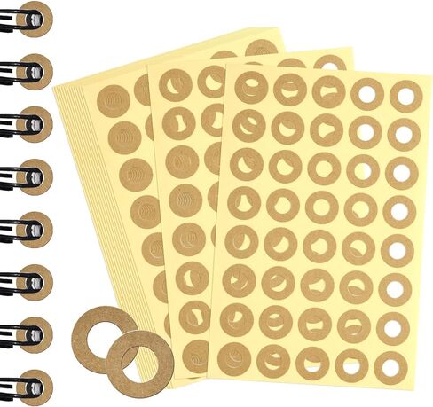 4000pcs Hole Reinforcement Stickers, Self-Adhesive 1/4 Inch Diameter Loose-Leaf Paper Hole Punch Protectors Reinforcement Circle Labels for School Home and Office, Non-Printable (Clear) in Saudi Arabia
