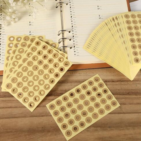 4000pcs Hole Reinforcement Stickers, Self-Adhesive 1/4 Inch Diameter Loose-Leaf Paper Hole Punch Protectors Reinforcement Circle Labels for School Home and Office, Non-Printable (Clear) in Saudi Arabia