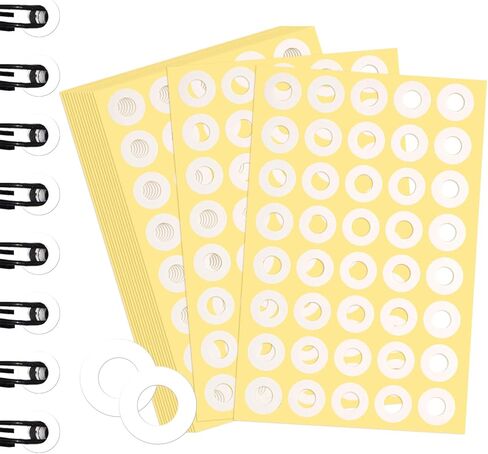 4000pcs Hole Reinforcement Stickers, Self-Adhesive 1/4 Inch Diameter Loose-Leaf Paper Hole Punch Protectors Reinforcement Circle Labels for School Home and Office, Non-Printable (Clear) in Saudi Arabia