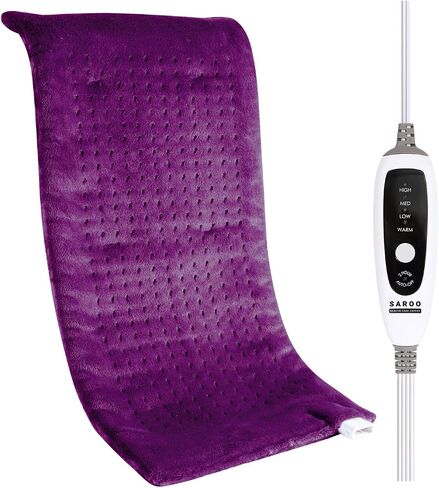 Heating Pad for Back,4lb Weighted Heating Pads for Pain Relief &Cramps,Gifts for Women, Men,12 * 24 King Size with 4 Heating Setting,2H Auto Off,Dry Moist Heat,Machine Washable,Purple in Saudi Arabia