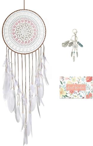 Blue Dream Catchers for Bedroom Adult, Macrame Large Dream Catcher for Wall Hanging Evil Eye Protection Pedant for Home Decor in Kuwait