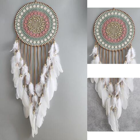 Blue Dream Catchers for Bedroom Adult, Macrame Large Dream Catcher for Wall Hanging Evil Eye Protection Pedant for Home Decor in Kuwait