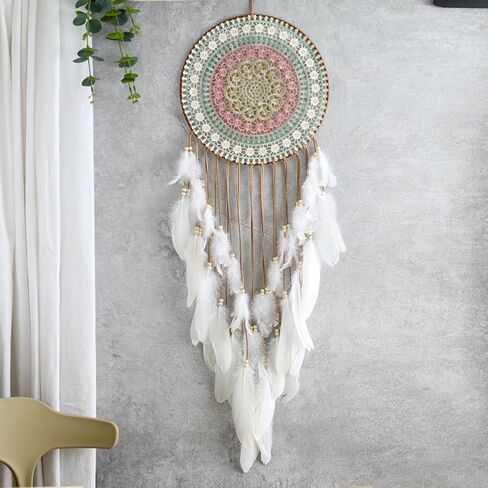 Blue Dream Catchers for Bedroom Adult, Macrame Large Dream Catcher for Wall Hanging Evil Eye Protection Pedant for Home Decor in Kuwait