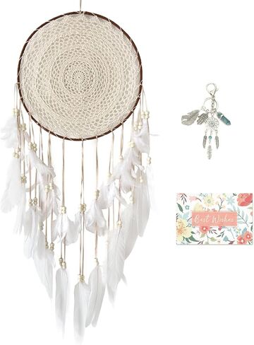 Blue Dream Catchers for Bedroom Adult, Macrame Large Dream Catcher for Wall Hanging Evil Eye Protection Pedant for Home Decor in Kuwait