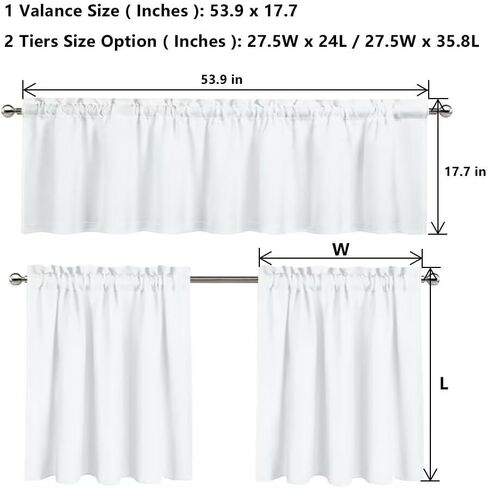 Fall Maple Kitchen Curtains Tiers and Valances Set, Thanksgiving Rod Pocket Valance Short Window Treatment Decor Curtains, 3 Pieces Set in Kuwait