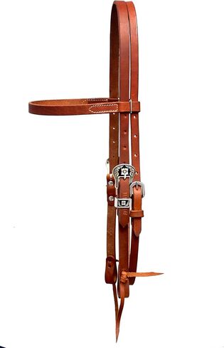 Handcrafted Harness Browband Headstall with Floral Engraved Steel Designer Buckle in Saudi Arabia