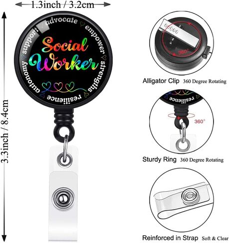 Badge Reel Holder Cute Retractable ID Clip for Nurse Name Tag Card, Funny You're Doing Amazing Sweetie Nursing Doctor Student Medical Work Office in Saudi Arabia