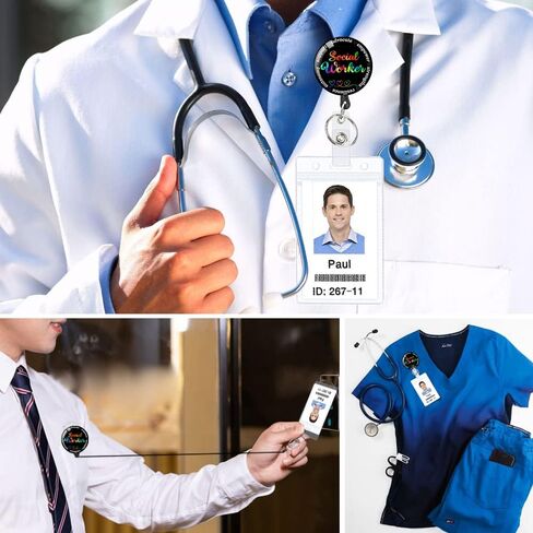 Badge Reel Holder Cute Retractable ID Clip for Nurse Name Tag Card, Funny You're Doing Amazing Sweetie Nursing Doctor Student Medical Work Office in Saudi Arabia