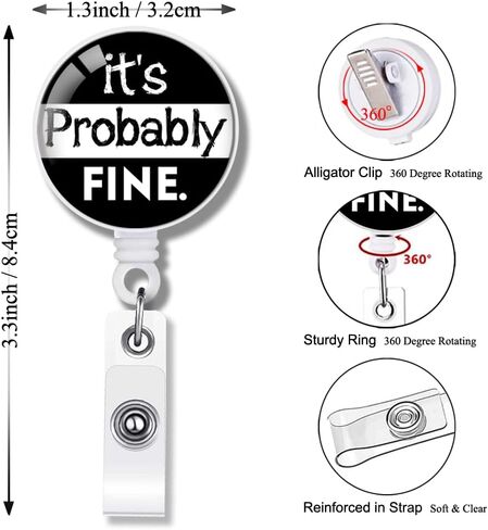 Badge Reel Holder Cute Retractable ID Clip for Nurse Name Tag Card, Funny You're Doing Amazing Sweetie Nursing Doctor Student Medical Work Office in Saudi Arabia