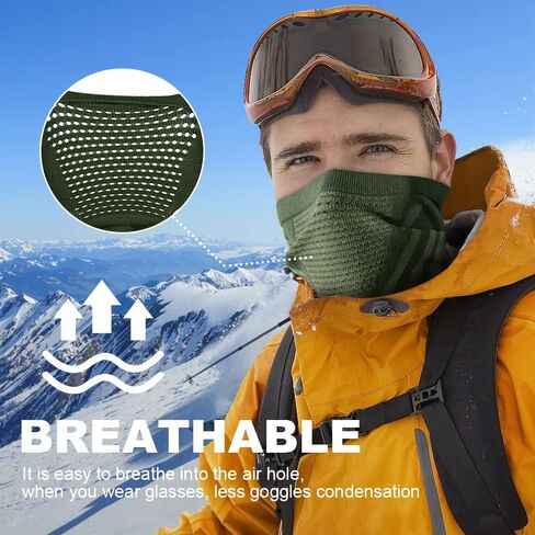 AXBXCX Men's Extreme Cold Weather Face Mask Neck Warmer for Winter Sports in Kuwait