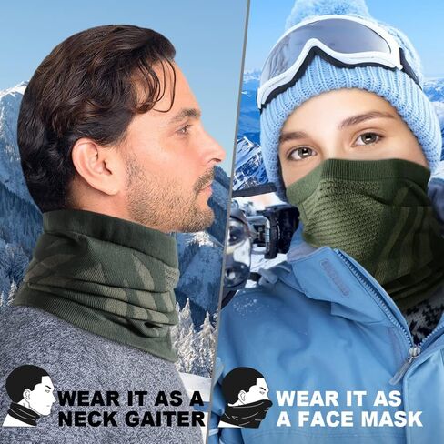 AXBXCX Men's Extreme Cold Weather Face Mask Neck Warmer for Winter Sports in Kuwait