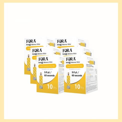 FORA Blood Total Cholesterol Test Strips (10pcs/Box, Compatible with FORA Test N'Go Advance Voice Meter) in Saudi Arabia