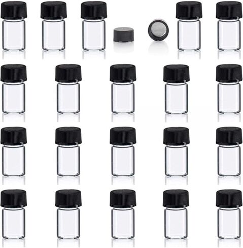 5/8 Dram Amber Glass Vials w/Polycone Caps (5/8Dram w/Polycone Cap (Pack of 3) in Saudi Arabia