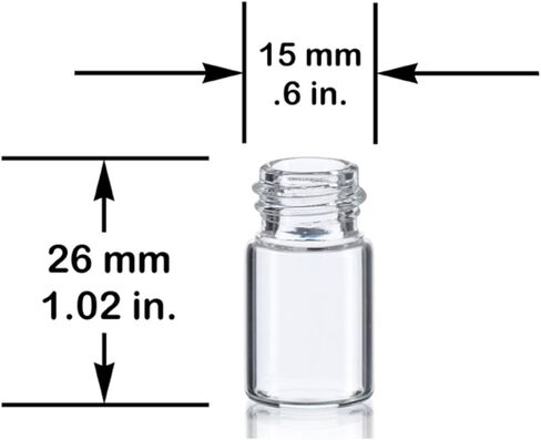 5/8 Dram Amber Glass Vials w/Polycone Caps (5/8Dram w/Polycone Cap (Pack of 3) in Saudi Arabia