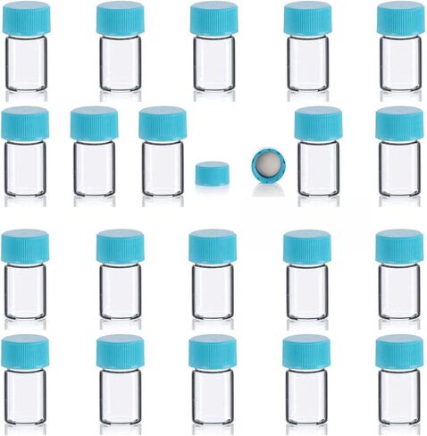 5/8 Dram Amber Glass Vials w/Polycone Caps (5/8Dram w/Polycone Cap (Pack of 3) in Saudi Arabia
