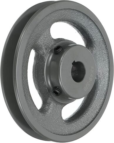 uxcell AK49-5/8 V-Belt Sheave 5/8 "تتحمل 4.75" OD مفردة الأخدود الويب Sheave بالملل إلى الحجم، حديد الزهر، قسم الحزام لـ 4L أو حزام in Saudi Arabia