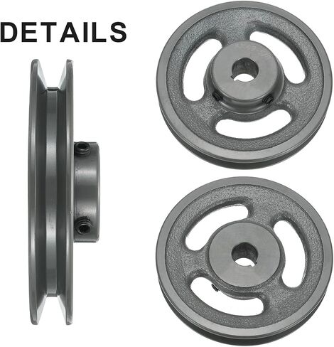 uxcell AK49-5/8 V-Belt Sheave 5/8 "تتحمل 4.75" OD مفردة الأخدود الويب Sheave بالملل إلى الحجم، حديد الزهر، قسم الحزام لـ 4L أو حزام in Saudi Arabia