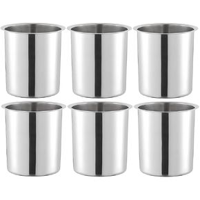 OCS Parts 6-Pack 4.25 Quart Bain Marie Pot | 7.75" x 6" Stainless Steel Pot for Warm or Cold Food, Sauces, Soups, or Organizing Cooking Utensils